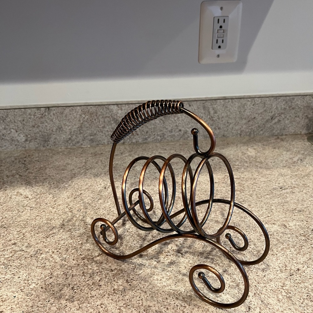 Beautiful copper wine bottle holder